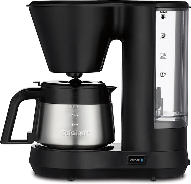 Cafetera Cuisinart de 5 tazas con jarra de acero inoxidable, DCC-5570NAS