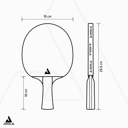 JOOLA Duo PRO Table Tennis Set of 2 Table Tennis Bats + 3 Balls + Cover Red/Black 6 Pieces