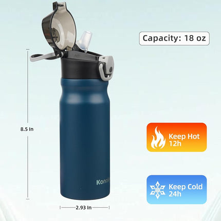 Bouteille d'eau isotherme konokyo 530ml - Bleu marine