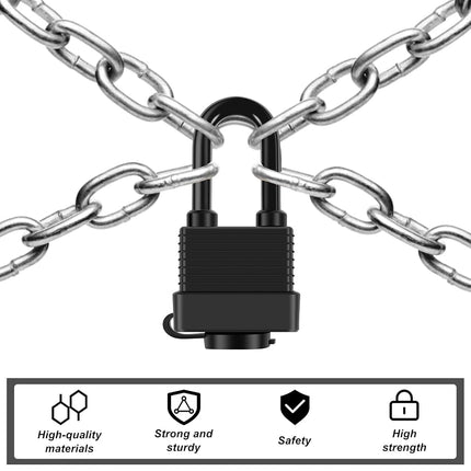 Abizarch Padlocks Keyed Alike for Outdoor use, Pack of 6, Laminated Steel Lock Set Safety Padlock, Waterproof Heavy Duty Outdoor Security Lock