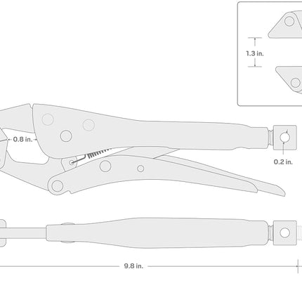 TEKTON 9 Inch Swivel Pad Locking Clamp | CLK11009