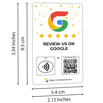 Social Review Tap Card | Review QR Code | Contactless Review Card | NFC Tap Card | Unlimited Use NFC Cards… …