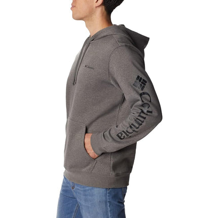 Columbia Men's Trek Hoodie, Charcoal Heather/CSC Sleeve Logo, 3X