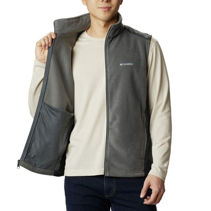 Columbia Men's Steens Mountain Vest Fleece, Grill/Black, 2X Tall