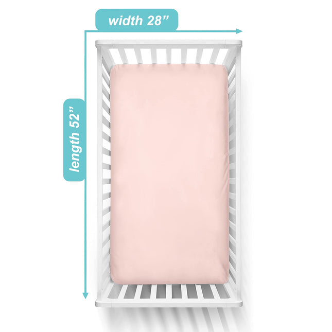 Drap-housse en jersey 100 % coton naturel American Baby Company Supreme pour berceau standard et matelas pour tout-petits, rose pâle, doux et respirant, pour filles