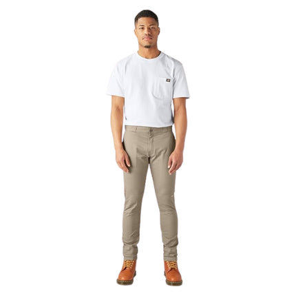 Dickies Men's Skinny Straight Double Knee Work Pants - Durable, Slim Fit, Industrial Uniform & Workwear, Desert Sand, 40W x 32L