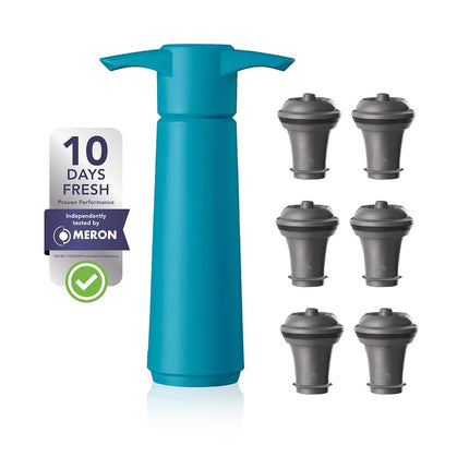 Vacu Vin Original Wine Saver with 6 Vacuum Bottle 
