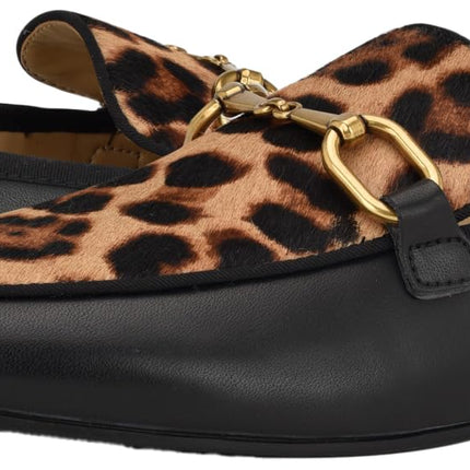Nine West Women's Brayci Loafer, Black/Leopard Multi 004, 8 UK