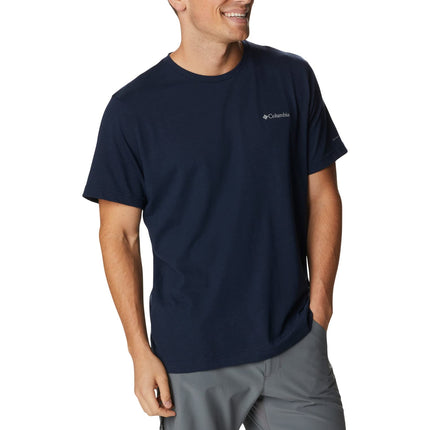 Columbia Men's Thistletown Hills Short Sleeve, Short Sleeve T-Shirt, Collegiate Navy Heather, X-Small