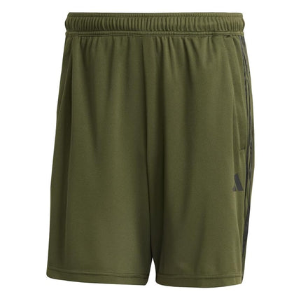 adidas Men's Train Essentials Piqué 3-Stripes Shorts, Night Cargo/Black, XS