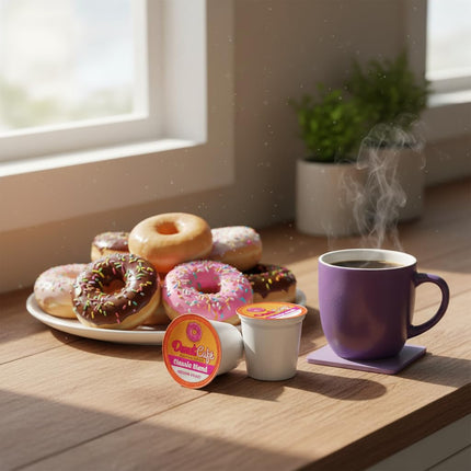 Cápsulas de café de una sola porción Donut Café para cafeteras Keurig K Cup, mezcla clásica, tueste medio, 80 unidades