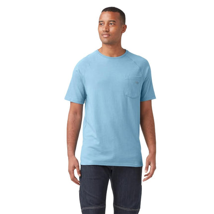 T-shirt Dickies pour homme, à manches courtes et poche, rafraîchissant, bleu poussière, 4XL grand