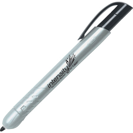 BIC PMR11BK Marcador permanente retráctil para marcar, punta fina, negro, docena