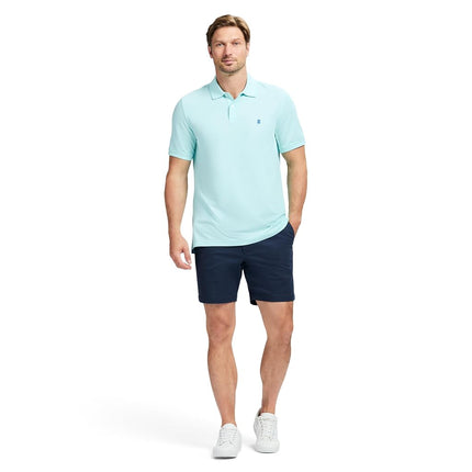 Izod Men's Advantage Performance Short Sleeve Fashion Polo Shirt, Limpet Shell, Medium