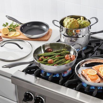 Batterie de cuisine 11 pièces en acier inoxydable et finition titane brossé Radiant PRO de Cuisinart