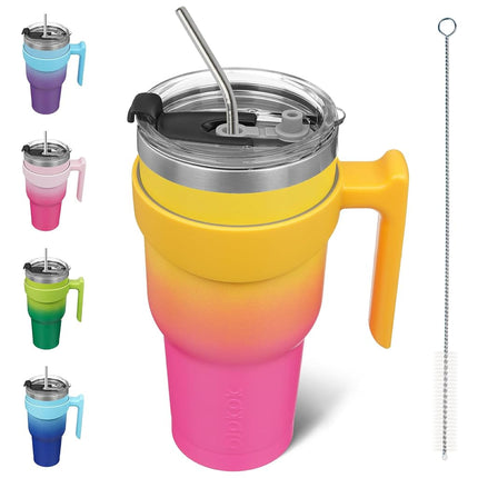 BJPKPK 1200 ml Tumbler with Handle & Straw, Insula