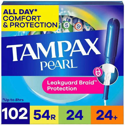 Tampax Pearl Plastic Tampons Multipack, 204 Count