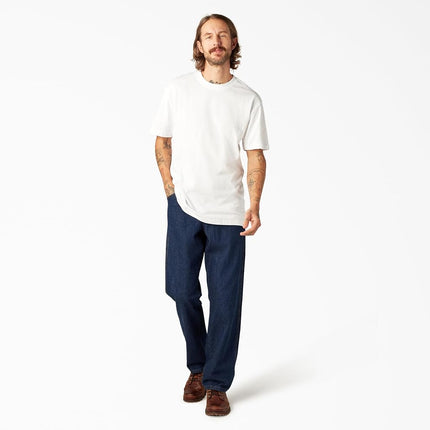 Dickies Men's Big and Tall Short Sleeve Heavyweight Crew Neck, White, 2T