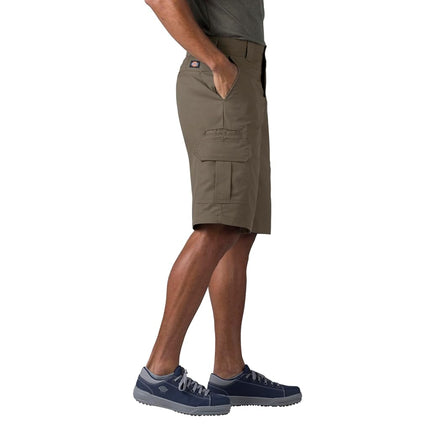Dickies Mens Flex Relaxed Fit Cargo Shorts, Mushroom, 36 Regular