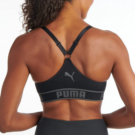 PUMA Women's Solstice Seamless Sports Bra, Black, S