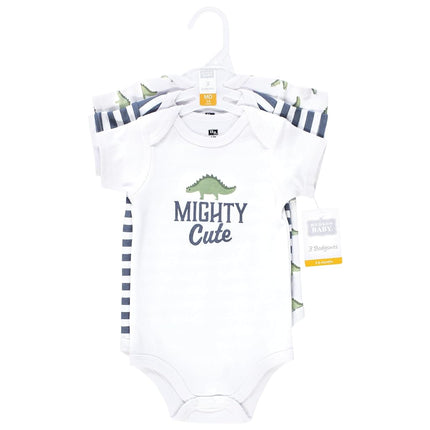 Grenouillères en coton Hudson Baby unisexe pour bébés, Dino Mignon, Nouveau-né