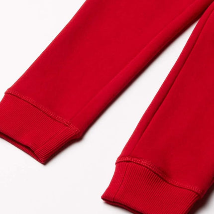 Nautica Boys' Basic Fleece Jogger Sweatpants, Elastic Waistband with Drawstring Closure, Super Soft Cotton-Blend, Red, 18-20