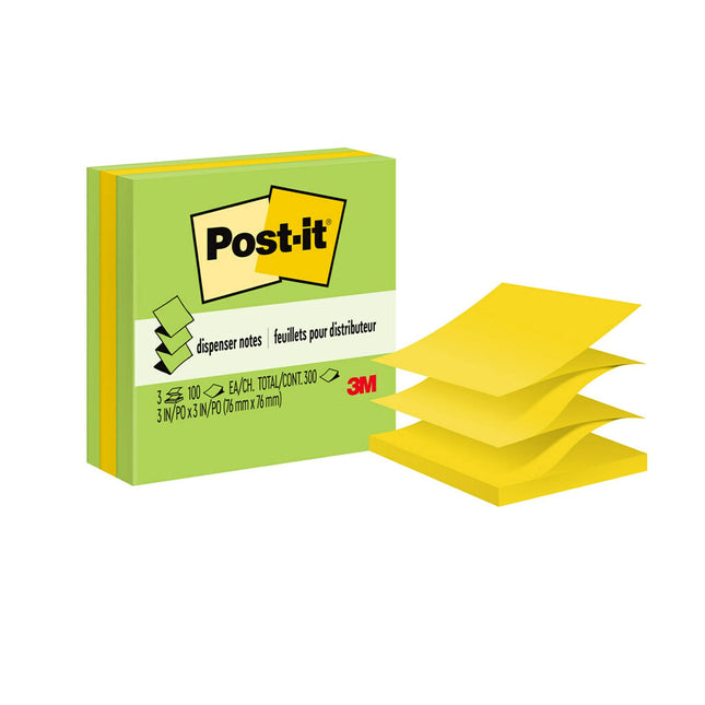 Post-it Pop-up Notes, 3x3 in, 3 Pads, America's #1