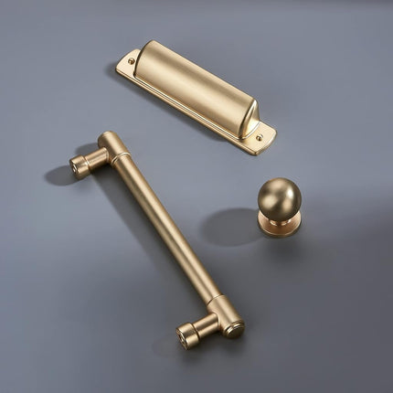 khtumeware 20 Pack 3" Drawer Pulls Brushed Brass Cabinet Cup Pulls Kitchen Hardware Cabinet Handles Drawer Handles Knobs 3 inch Hole Center