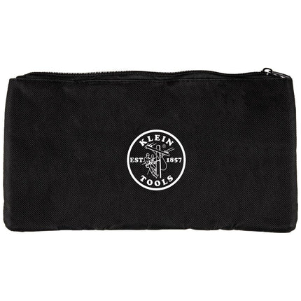 Klein Tools VDV770-500 Nylon Zipper Pouch, Divided Zip Black Bag, Various Use Including for Tone and Probe Kit No VDV500-820