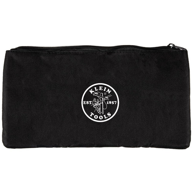 Klein Tools VDV770-500 Nylon Zipper Pouch, Divided Zip Black Bag, Various Use Including for Tone and Probe Kit No VDV500-820
