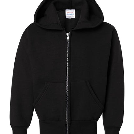 Hanes Big Boys' Eco Smart Fleece Zip Hood, Black, Medium