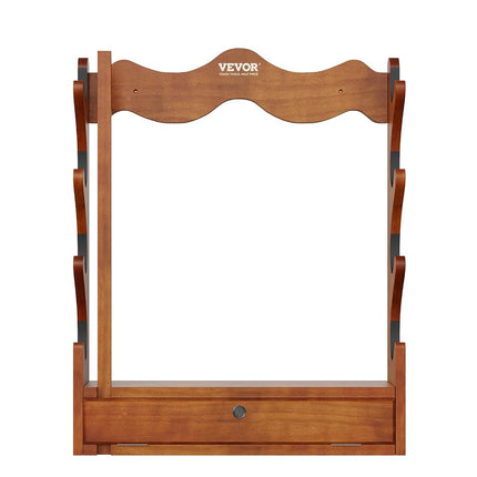 VEVOE Gun Rack, Wood Gun Rack Wall Mount, Gun Display Rack Holds 4 Rifles, Shotguns, 132 lb Heavy Duty Wall Storage Display Rifle Rack with Soft Padding
