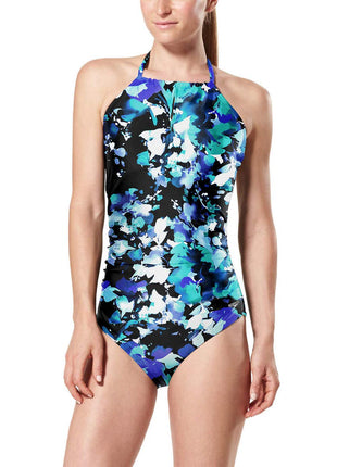 Speedo Women's Floral Print One-Piece Swimsuit