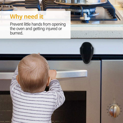 EUDEMON Childproof Oven Door Lock, Oven Front Lock Easy to Install and no Tools Need or Drill(1Pack,Black)