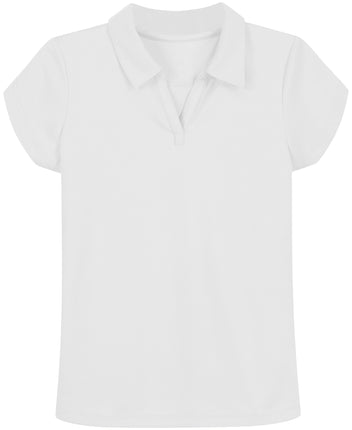 Nautica Girls' School Uniform Short Sleeve Perform