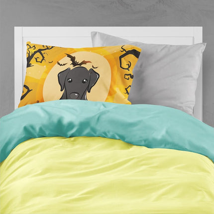 Caroline's Treasures BB1793PILLOWCASE Halloween Black Labrador Fabric Standard Pillowcase, Lightweight Super Soft Easy Care Decorative Artwork Pillowcase, Standard,