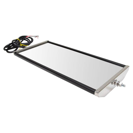 TRQ West Coast Mirror Signal Heated 16x7 Stainless Steel Pair Compatible with HD Truck