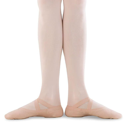 Bloch Women's Dance Synchrony Split Sole Stretch Canvas Ballet Slipper/Shoe, Pink, 2 Narrow