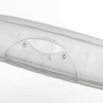 RADIUS Toothbrush Original Big Brush BPA Free ADA Accepted - Right Hand - Clear Brush with Clear Case