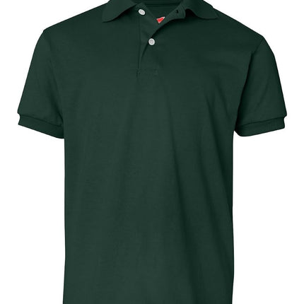 Polo en jersey Eco Smart à manches courtes pour garçons Hanes, vert forêt, TP