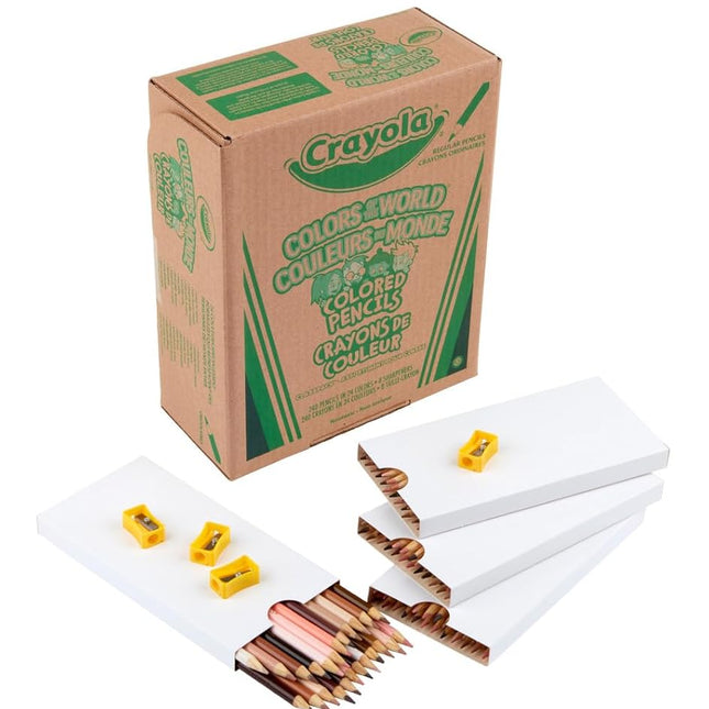 Crayola Colors of the World Skin Tone Colored Pencils Classpack (240ct), Bulk Colored Pencils for Classrooms, Teacher Supplies, Gifts