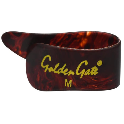 Golden Gate GP1-3T Thumb & Finger Pick Pack – Stainless Steel/Mock Tortoise – Medium