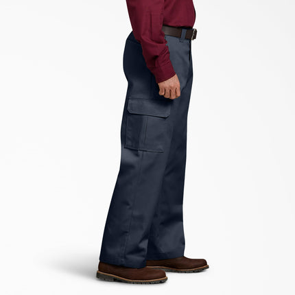 Dickies Men's Relaxed Straight-fit Cargo Work Pant, Dark Navy, 44W x 30L
