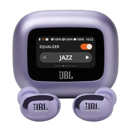 JBL Live Buds 3 - True Wireless Noise-Cancelling Bud-Type Earbuds, 40Hrs Total Playback, Wireless Charging, 6 Mics for Perfect Calls, Multi-Point Connection, IP55 Waterproof and dustproof (Purple)