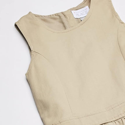 The Children's Place Girls' and Toddler Sleeveless Jumper Dress, Sandy Single, 3 Years