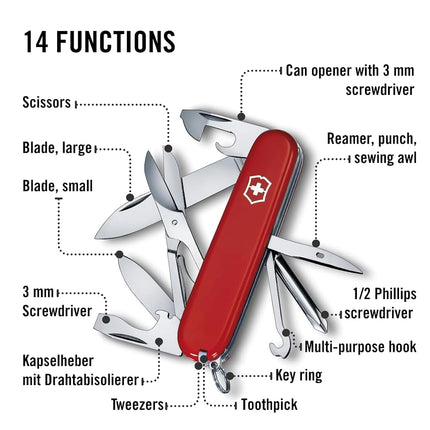 Victorinox Super Tinker Swiss Army Knife, Red, Gift Boxed