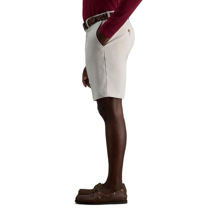 Haggar Men's Cool 18 Pro Straight Fit Flat Front 4-Way Stretch Expandable Waist Short (Regular and Big & Tall Sizes), String, 44