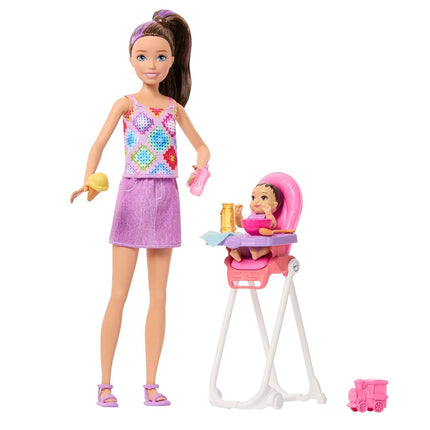Barbie Skipper Babysitters Inc. Playset with Brunette Ponytail Doll
