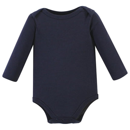 Pañaleros de manga larga de algodón unisex de Hudson Baby, Paquete de 5 de "Boy Daddy", de 6 a 9 meses