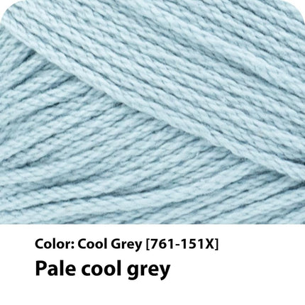 Lion Brand 24/7 Cotton Yarn, Yarn for Knitting, Crocheting, and Crafts, Cool Grey, 3 Pack